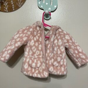 Carter's Pink and White Fuzzy Jacket